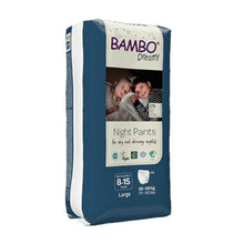 Carregar imagem no visualizador da galeria, Fraldas Cueca Noturnas Unissexo Bambo Dreamy 35 a 50 kg (8 a 15 anos) - 60 unidades