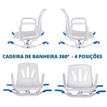 Carregar imagem no visualizador da galeria, Cadeira de Banho Giratória de 360º