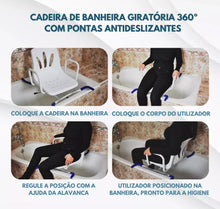 Carregar imagem no visualizador da galeria, Cadeira de Banho Giratória de 360º