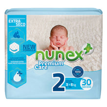 Carregar imagem no visualizador da galeria, Fraldas Nunex Premium Care Tamanho 2 (3-6Kg) - 30 unidades