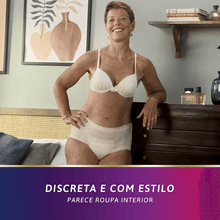 Charger l'image dans la galerie, Tena Silhouette Couches Taille Haute Slip Crème Plus M - 9 Unités