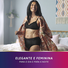 Charger l'image dans la galerie, Tena Silhouette Couches Taille Haute Slip Noir Plus L - 8 unités