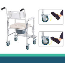 Load image into Gallery viewer, Sanitary Shower Chair with Folding Feet