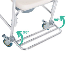 Load image into Gallery viewer, Sanitary Shower Chair with Folding Feet