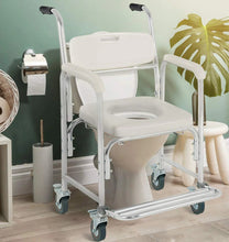 Load image into Gallery viewer, Sanitary Shower Chair with Folding Feet