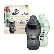 Carregar imagem no visualizador da galeria, Tommee Tippee Closer to Nature - Biberão 340ml, pack de 2 unidades (Coleção Ollie e Pip)