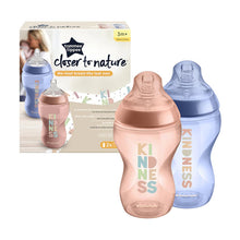 Carregar imagem no visualizador da galeria, Tommee Tippee Closer to Nature - Biberão 340ml, pack de 2 unidades (Coleção Kindness)