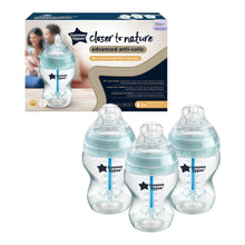 Carregar imagem no visualizador da galeria, Tommee Tippee - Biberão Anti-cólicas Avançado 260ml, pack de 3 unidades
