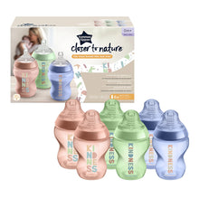 Carregar imagem no visualizador da galeria, Tommee Tippee Closer to Nature - Biberão 260ml, pack de 6 unidades (Coleção Kindness)