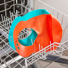 Load image into Gallery viewer, Tommee Tippee - Silicone Roll n Go Orange Bib
