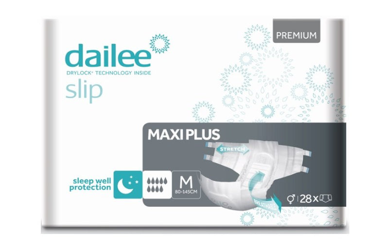 Fraldas Dailee Slip Premium Maxi Plus M - 28 Unidades