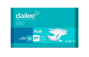 Fraldas Dailee Slip Performer Plus XS/S - 28 Unidades