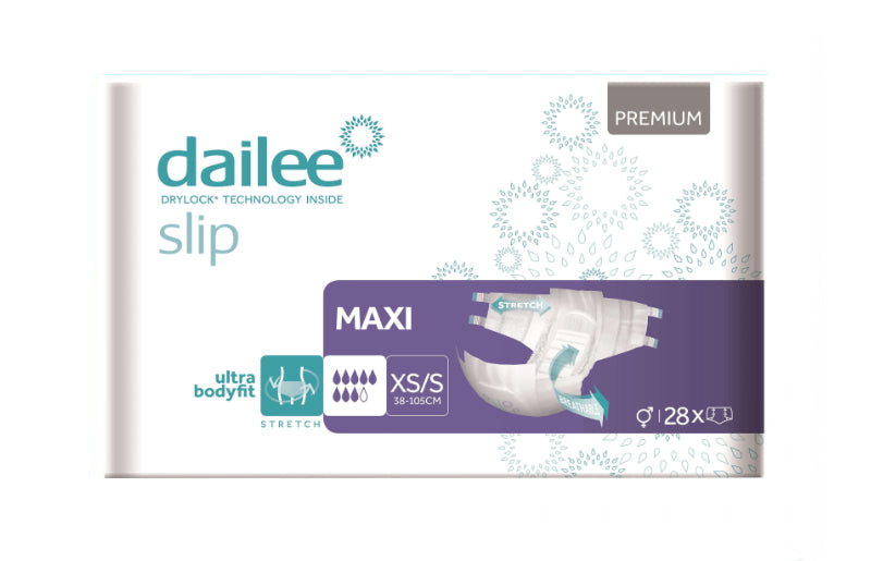 Fraldas Dailee Slip Premium Maxi XS/S - 28 Unidades