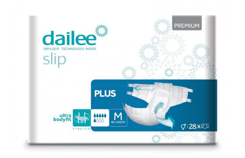 Diapers Dailee Slip Premium Plus M - 28 Units