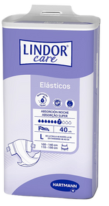 Lindor Care Ausonia Elastic Super (7 gouttes) - Taille L - 40 Unités