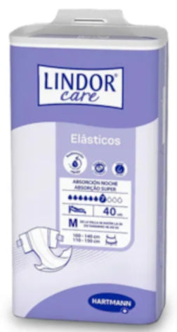Lindor Care Ausonia Elastic Super (7 gouttes) - Taille M - 40 Unités