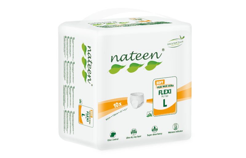 Couches Nateen Flexi Soft L - 10 unités