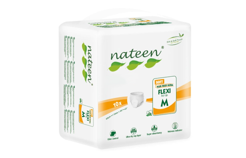 Couches Nateen Flexi Soft M - 10 unités