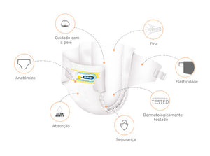 Nunex Active Dry T6 diapers (17-28Kg) - 40 units