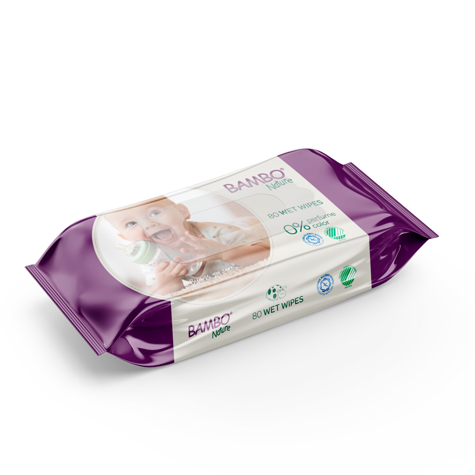 Wet Wipes Bambo Nature Unscented - 80 units