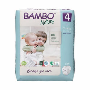 Diapers Bambo Nature 4 L 7-14Kg - 24 units