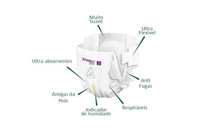 Diapers Bambo Nature 5 XL 12-18Kg - 132 Units