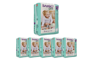 Diapers Bambo Nature 5 XL 12-18Kg - 132 Units