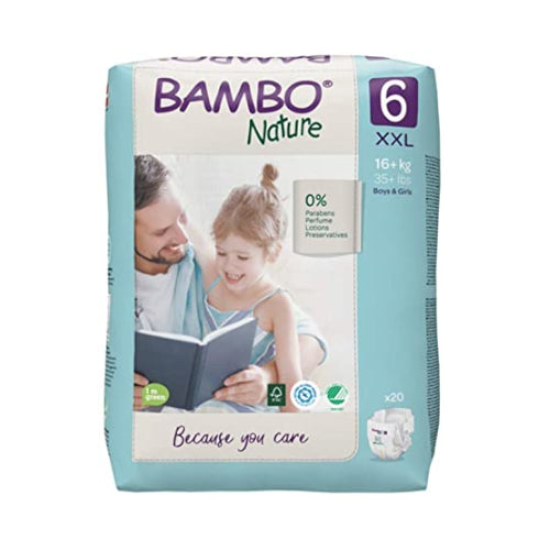 Diapers Bambo Nature 6 XXL 16Kg+ - 20 Units