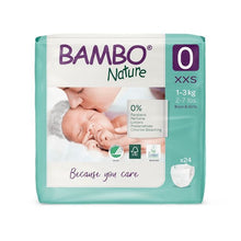 Load image into Gallery viewer, Diapers Bambo Nature 0 Premature - 24 units
