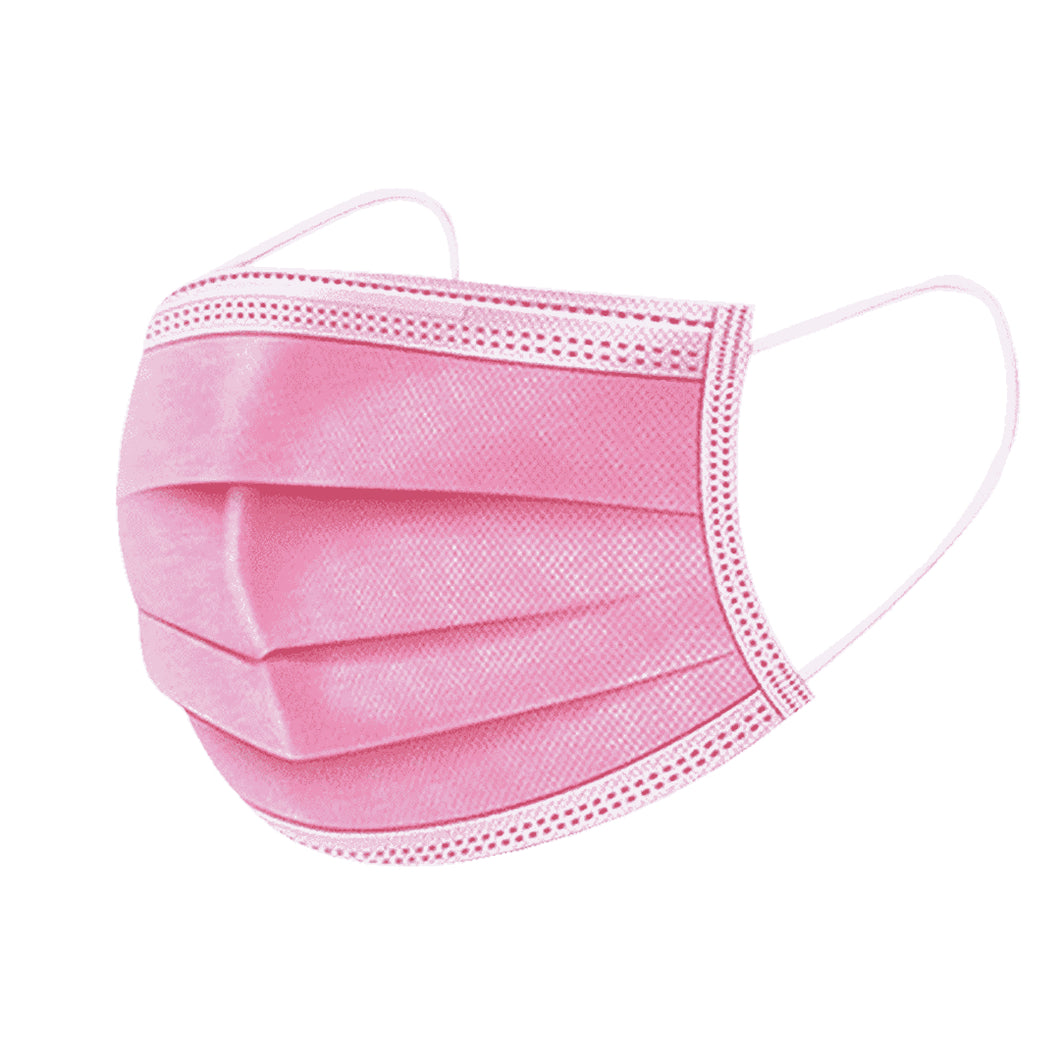 Pack of 50 Disposable Pink Masks